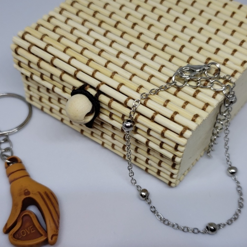 Trinket Box Bracelet Bundle with Love Keychain
